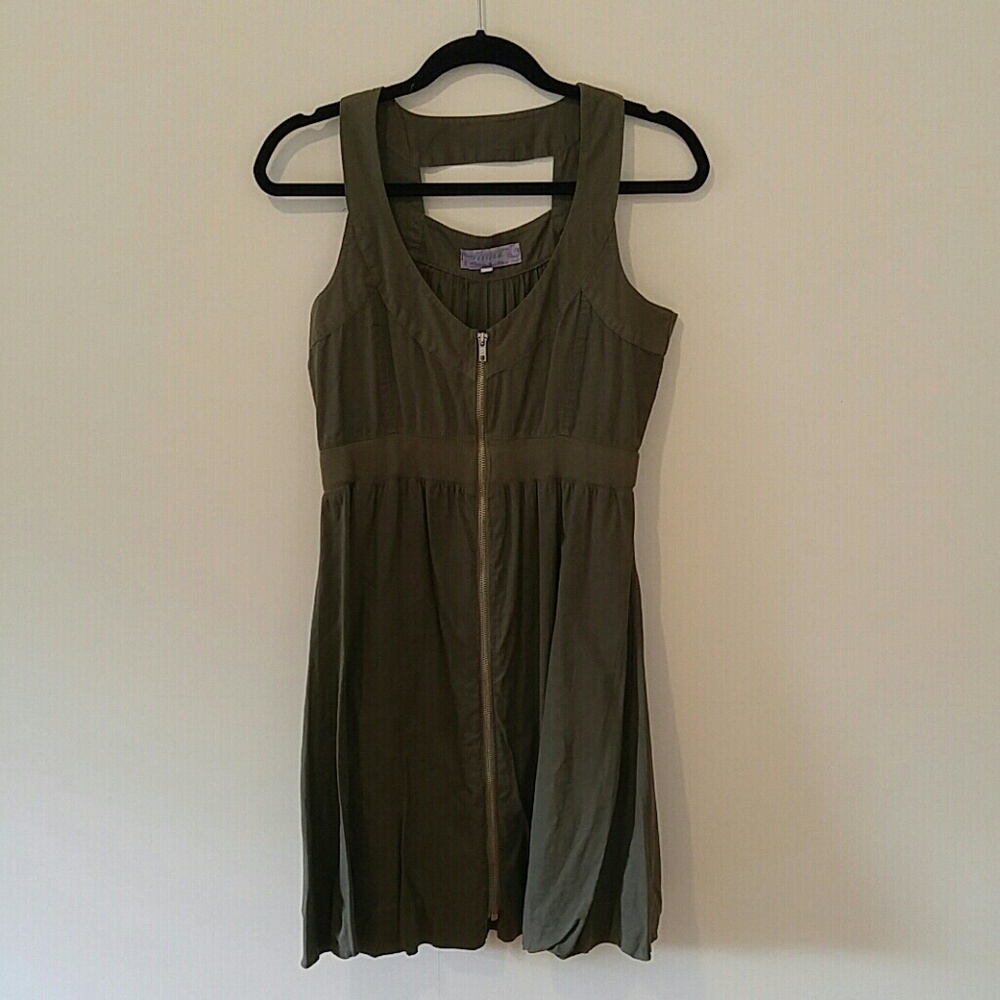 Olive Green Poesia Dress